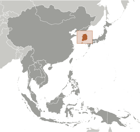 Map of Korea (Republic of)