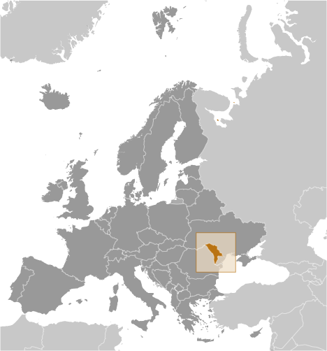 Map of Moldova (Republic of)