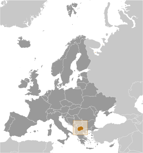 Map of Macedonia (the former Yugoslav Republic of)
